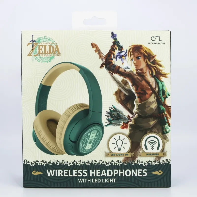 The legend of zelda tears of the kingdom folding wireless headphones with led light otl technologies