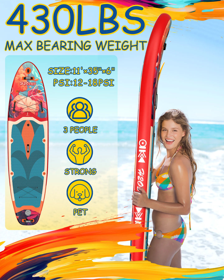 Tabla de SUP Inflable Portátil H20 de 11&