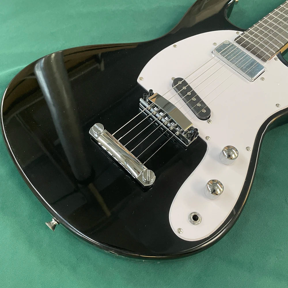 Guitarra eléctrica de 6 cuerdas, con headstock de arce y pastillas de doble bobina, sonido potente, guitarra eléctrica de 22 trastes