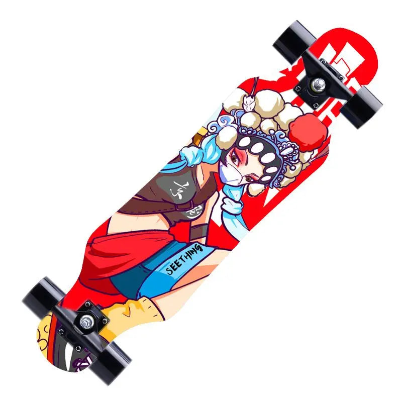 Patineta de 80 cm con cuatro ruedas, tabla de baile, para adultos, para calle, profesional, para principiantes, freestyle, patineta de doble kick.