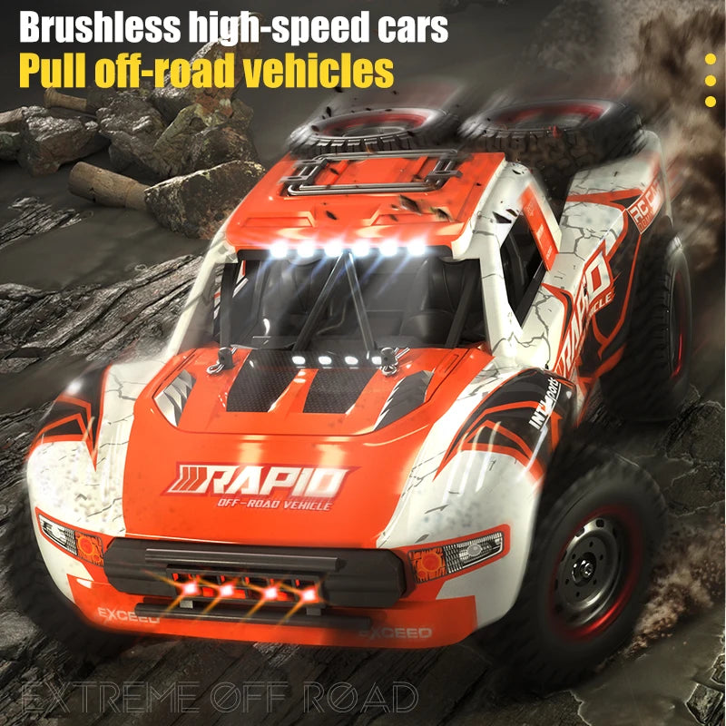 JJRC Q130 RC coche 2,4G 4x4 todoterreno 1:14 coche de alta velocidad sin escobillas desierto tirar todoterreno camión vehículo adultos niños juguete para regalo