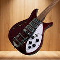 Guitarras Modelo 325 en Oferta 2026, Versión Roja Metálica Semi Hueca con Orificios en F, Longitud de Escala de 527 mm, 34 Pulgadas
