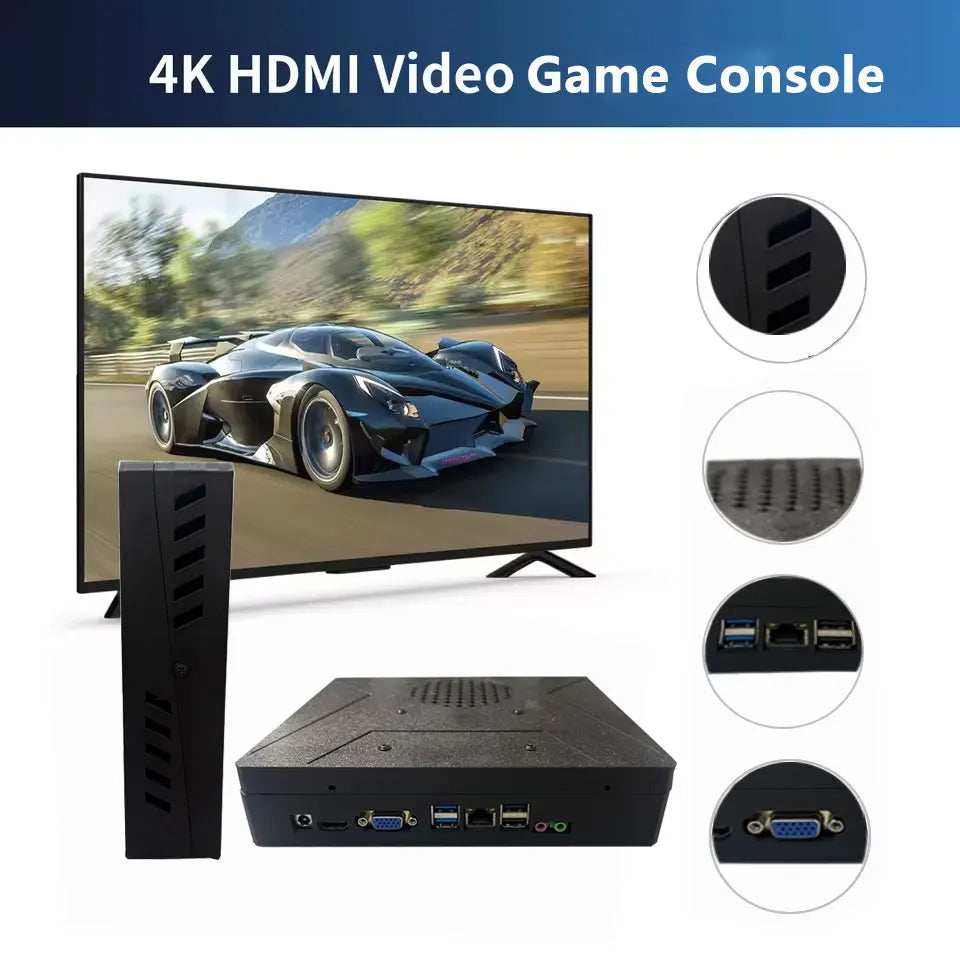 Consola de Juegos LZAKMR S1 con Sistema Dual Win11, 2TB/4TB, Más de 99,999 Juegos, Más de 60 Emuladores, 4K HD, Controles Inalámbricos