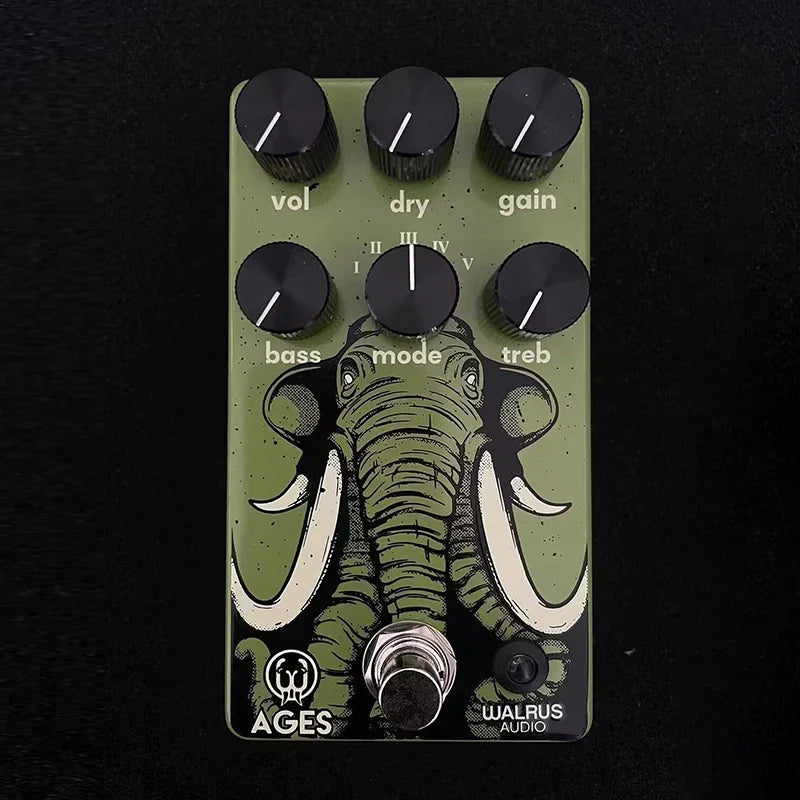 Pedal de efectos de guitarra LY-ROCK Walrus 5 en 1 Pedal Overdrive de rock multimodo