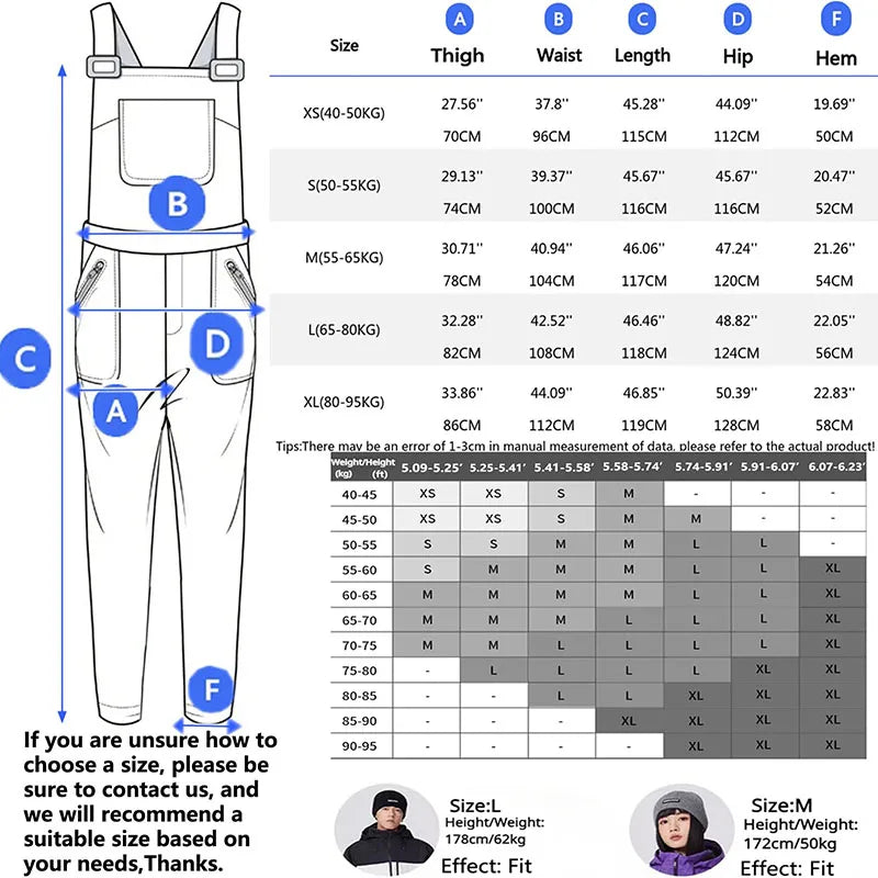 Monos de esquí impermeables para hombre y mujer, ropa deportiva de montaña, Snowboard, motocicleta, pantalones de nieve, invierno, 3L, 2025