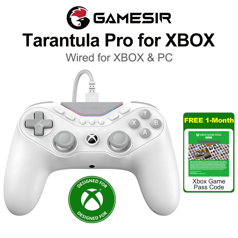 Gamesir Tarantula Pro para Xbox, mando con cable para deportes electrónicos, modelo T3 Pro para Xbox y PC, con palancas TMR, modo dual y gatillos, frecuencia de muestreo de 1000 Hz.