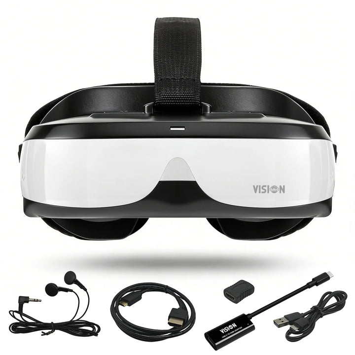 Gafas VR, gafas FPV, gafas de TV portátiles con pantalla virtual de 300”, cine personal, pantallas duales de 720P, ajustables para miopía