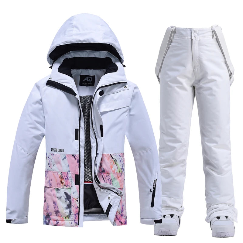 Ropa de nieve para hombres y mujeres, ropa para snowboard, ropa de invierno, esquí, conjuntos de chaqueta y pantalón para la nieve, ropa de snowboard, mujer