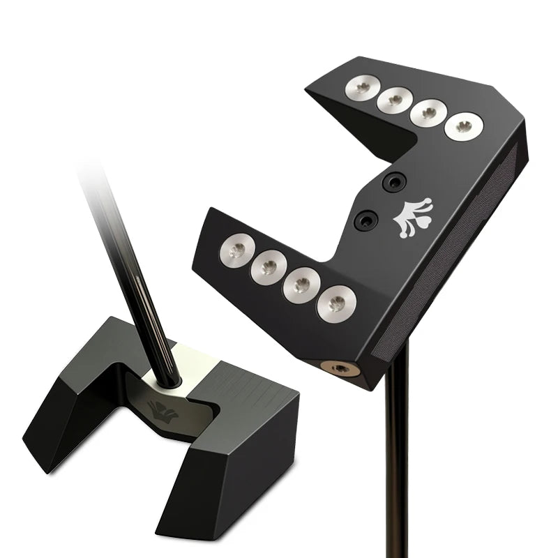 Putter estable de Golf Black Bull, Putter de equilibrio Simple, Putter automático de cara trasera a la parte delantera, Putter de Golf de torsión cero, inserción directa Pu