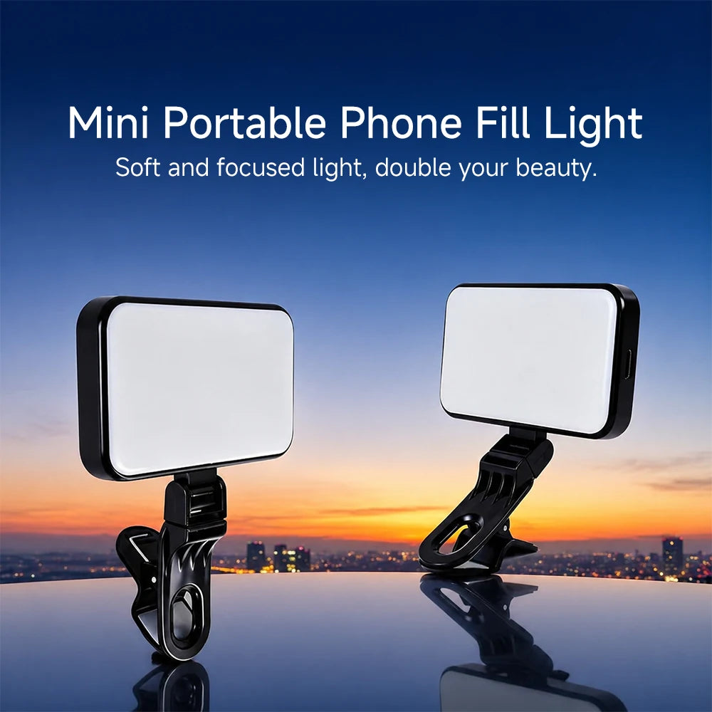 Mini Luz de Video LED de 5W, Luz de Relleno Portátil para Cámara de Teléfono, Vlog, Selfie, Transmisión en Vivo, 3 Niveles de Brillo, Soporte Hot Shoe para Fotografía
