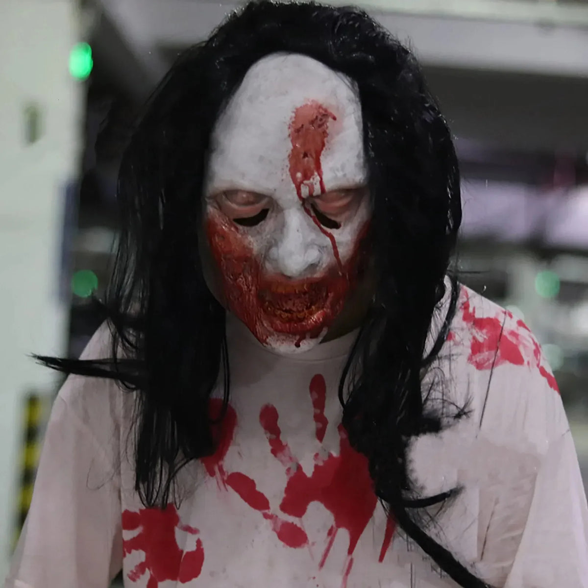 1 pieza Máscara LED de ojos brillantes para Halloween, disfraz de terror, máscara luminosa para cosplay, mascarada, cumpleaños, boda, fiesta, máscara de látex 2024 250