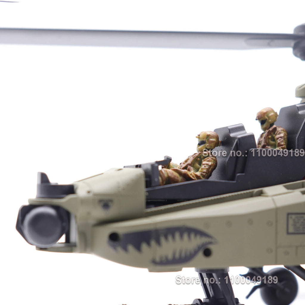 Helicóptero RC ERA C170 AH-64 Apache de 6 Canales, sin Escobillas, con Estabilización Automática, con 2 Figuras de Piloto de Camuflaje, Avión de Juguete para Adultos