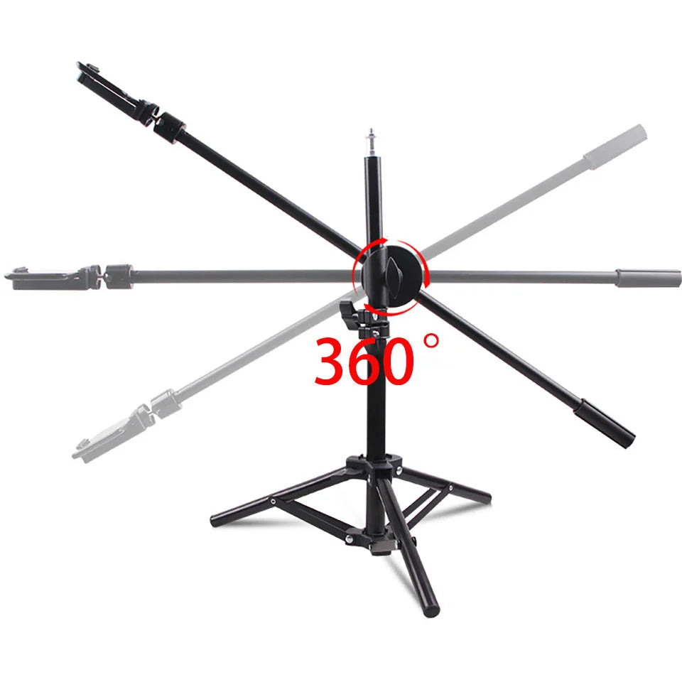 Aro de Luz LED de 26CM para Fotografía y Video, Iluminación Circular, Lámpara para Selfies, Teléfono, Cámara, Estudio Fotográfico, con Trípode y Soporte para Teléfono