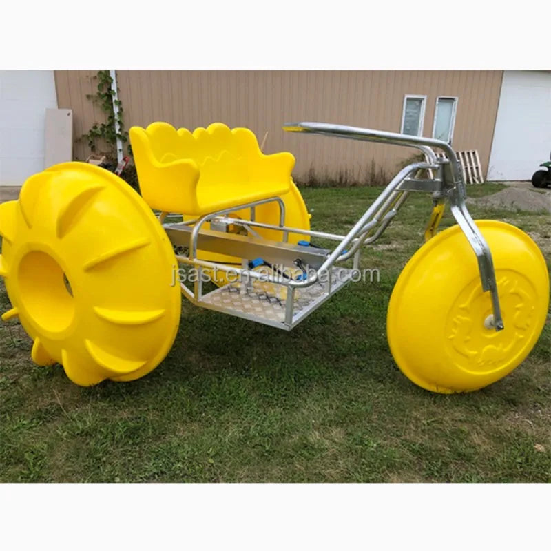 Triciclo acuático de plástico con 3 ruedas grandes para niños y adultos, bicicleta acuática, triciclo de agua en venta