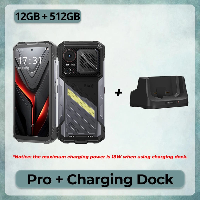 HOTWAV Hyper 8 Pro 6.8'' 2K 120Hz Display 5G Octa-core Rugged Smartphone 125dB Lound Speaker 12000mAh Mega Battery 55W Fast Charging Mobile Phone 108MP+32MP+20MP Camera 12GB RAM 512GB ROM 4K Video Recording Android 15 Cellpho