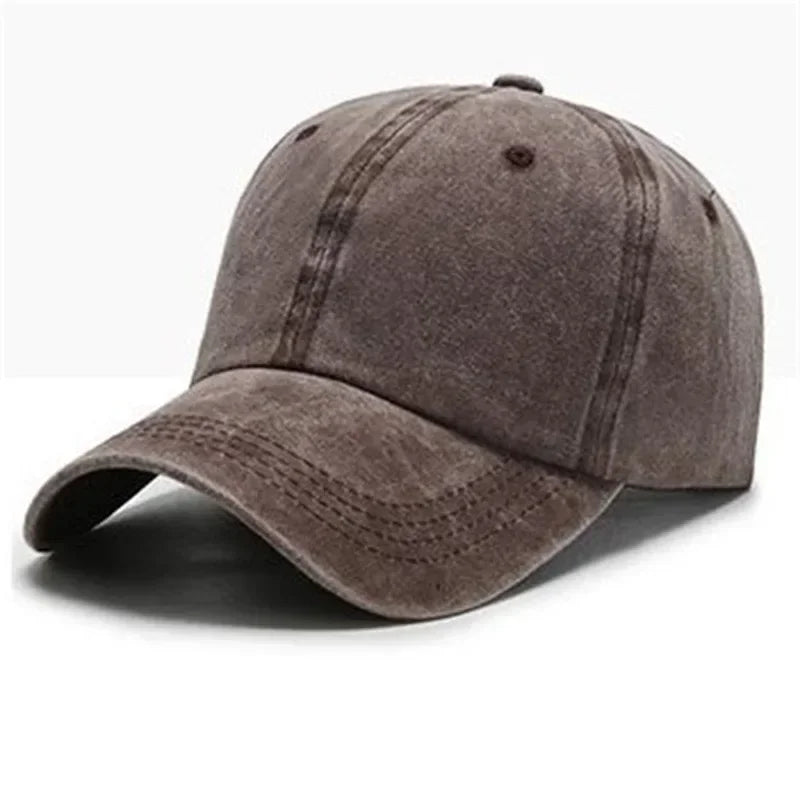 Gorra de béisbol de mezclilla lavada para hombre y mujer, gorra snapback, estilo hip hop vintage, color sólido, estilo casual deportivo para exteriores