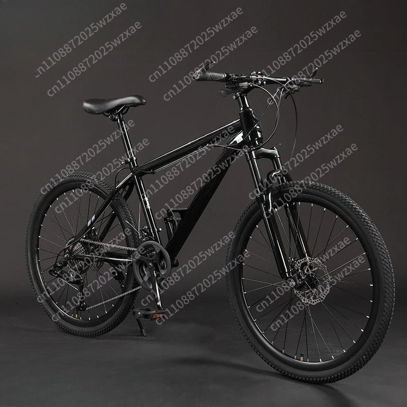 Bicicleta de montaña de acero al carbono, bicicleta de carretera de velocidad variable para hombre y mujer