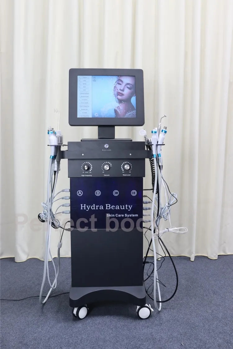 Orferta de fábrica 15 en 1 máquina de exfoliación de agua limpieza de la piel hidratante blanqueamiento eliminación de espinillas máquina Facial de oxígeno