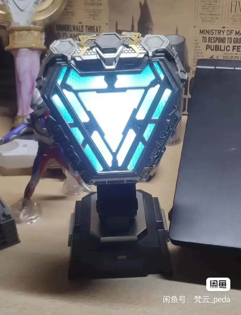 Reactor Mk50 1:1, Lámpara de Pecho Portátil, Réplica del Arc Reactor de Tony Stark, Figura con Luz LED, Regalo de Cumpleaños