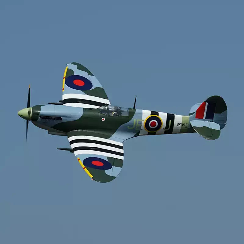 Modelo Xfly RC Spitfire Fighter, Avión Eléctrico de Ala Fija con Envergadura de 1200 mm, Modelo Ensamblado para Aficionados Adultos