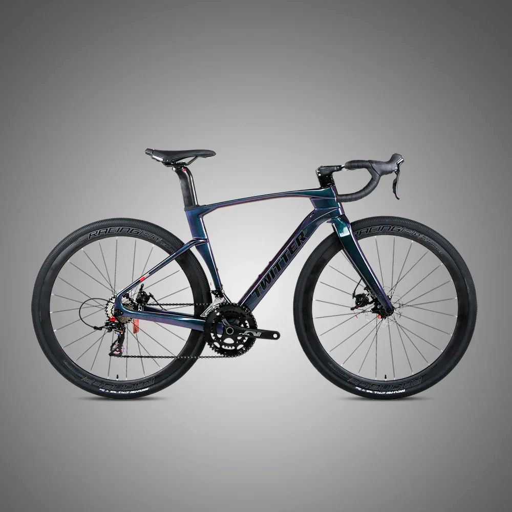 Bicicleta de carretera TWITTER GRAVEL-V3pro 2026, grupo completo GRX RX600-11S, frenos de disco hidráulicos, cuadro de fibra de carbono T900, 700*40c
