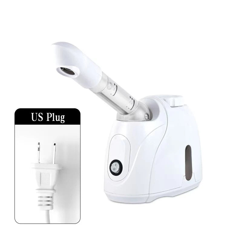 360 °   Vaporizador Facial Giratorio con Vapor Caliente, Instrumento de Belleza Multifuncional para Spa en Casa, Hidratación Profunda, Cuidado de la Piel