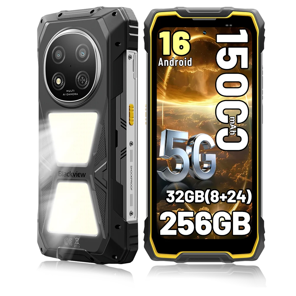 [Envío desde Polonia] [Sin cargador de la UE] Smartphone resistente Blackview ROCK 2 Pro 8GB+256GB 6,67 pulgadas IPS Android 16 15000mAh 33W 5G