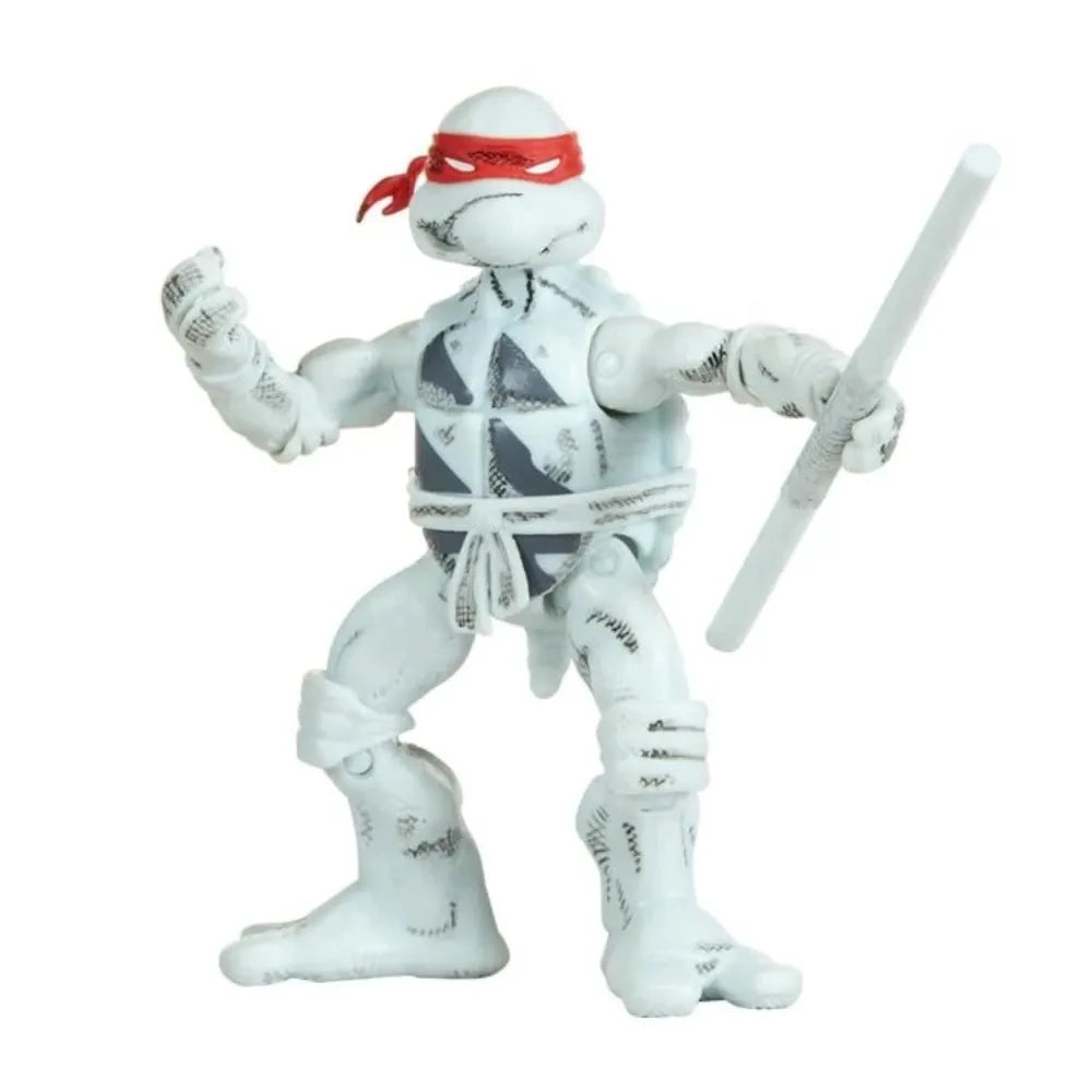 Tortugas Ninja: Edición 40 Aniversario, set de cuatro figuras de acción, figuras articuladas de 10.8 cm, incluye un juego de accesorios