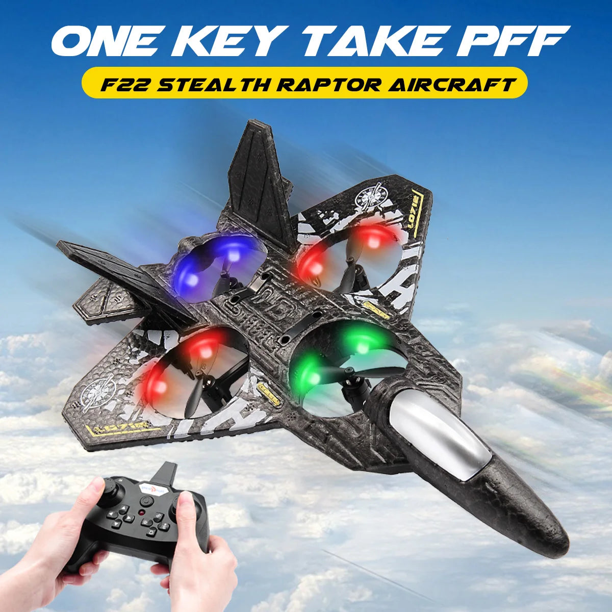 L0712 RC avión 2,4G Avión de Control remoto helicóptero con detección de gravedad planeador con luchadores de espuma EPP ligeros para niños