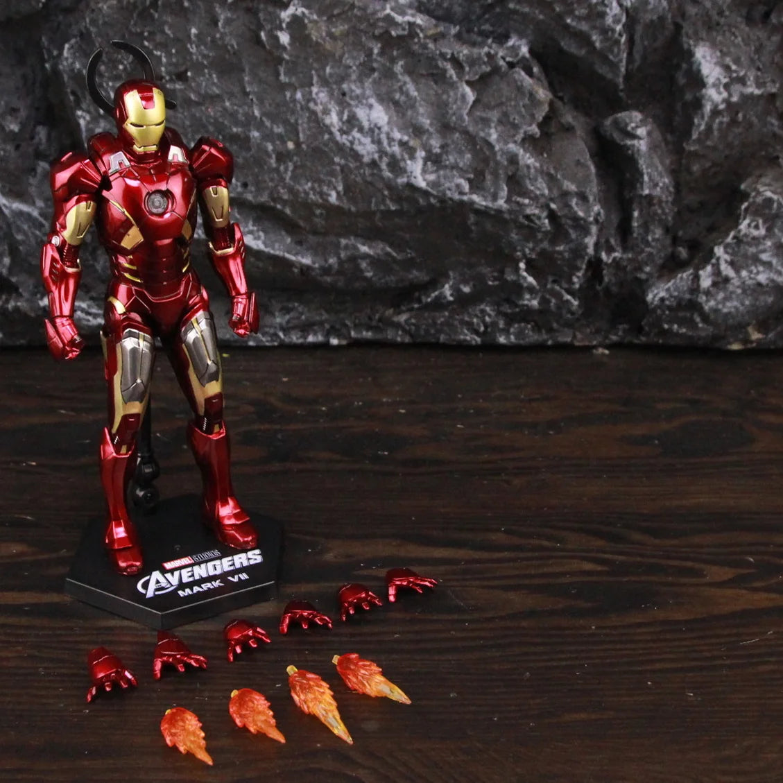 ZD Toys Marvel Iron Man MK46 MK45 MK1 MK2 MK3 MK4 MK5 MK6 MK7 MK33 MK17 7 "Figura de acción de película Iron Mark 1 2 3 4 5 6 7 Leyendas