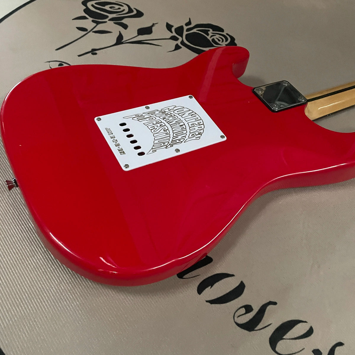 Guitarra eléctrica de 6 cuerdas, guitarras sss, guitarra eléctrica con gradiente rojo y blanco