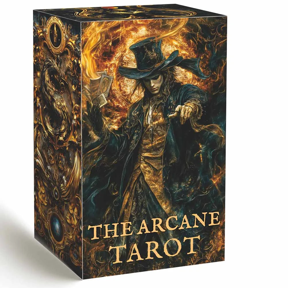 Baraja de Tarot Magic Arcana de 78 piezas, 13x8 cm, juego tradicional, libera tu fuego interior, incluye instrucciones en papel, set de juego de cartas