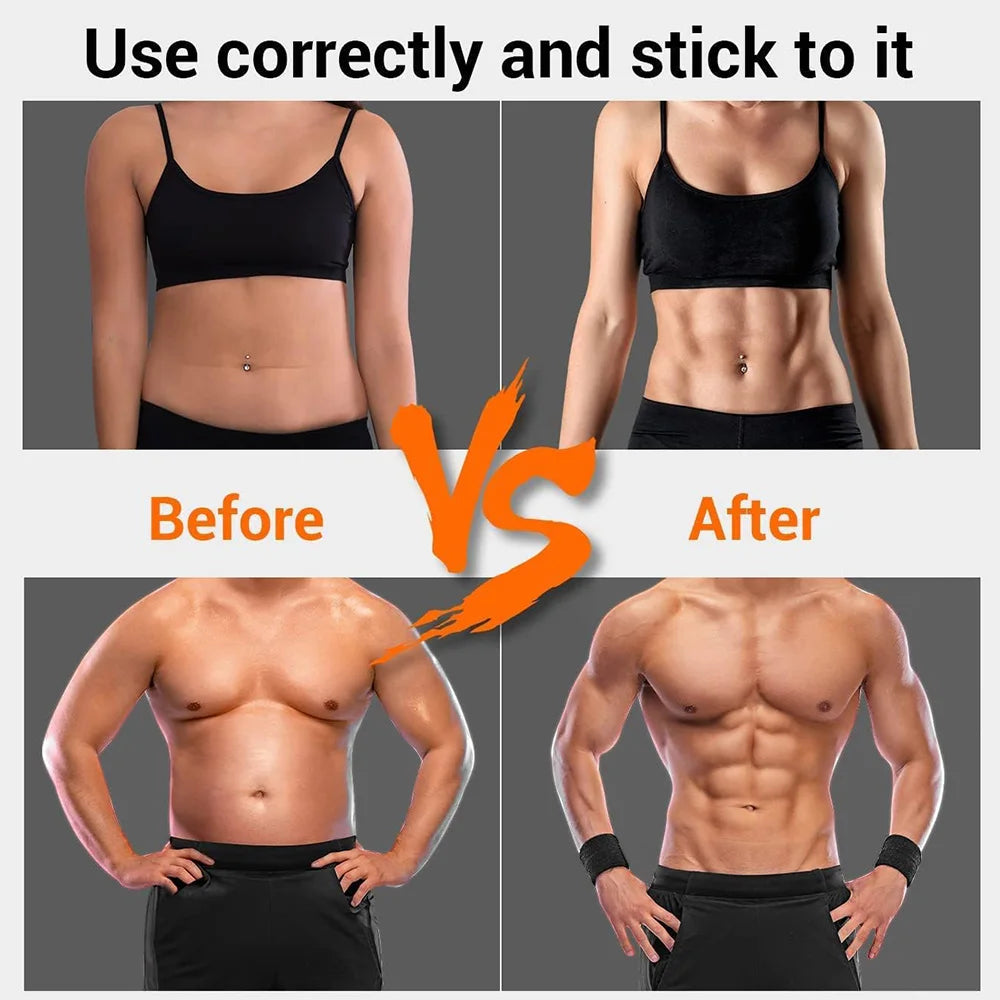 Tóner muscular cinturón tonificador Abdominal inteligente EMS Estimulador muscular Ab Trainer carga USB masajeador corporal equipo de Fitness para pérdida de peso