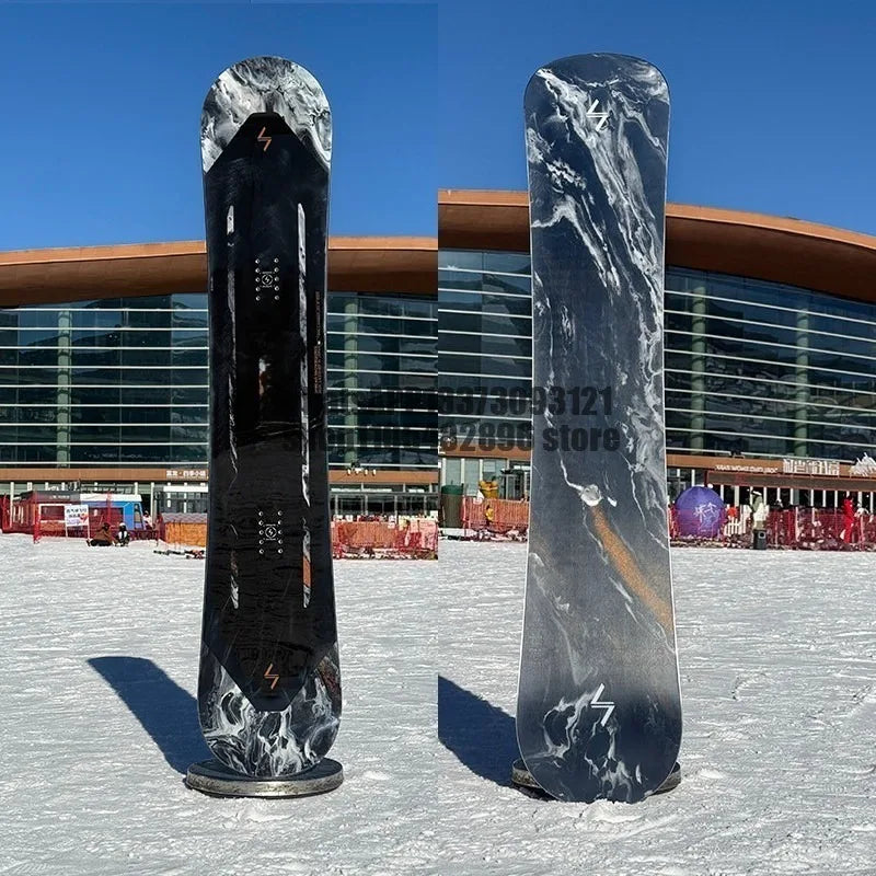 Tabla de snowboard plana multiusos con chapa de madera para adultos, hombres y mujeres
