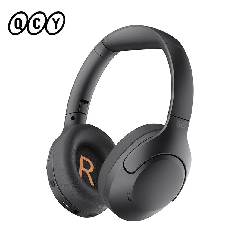 Auriculares inalámbricos QCY H3 Lite con cancelación de ruido activa, Bluetooth 5.3, auriculares para gaming, controlador de 40 mm, sonido HiFi, auriculares de diadema, conexión multipunto