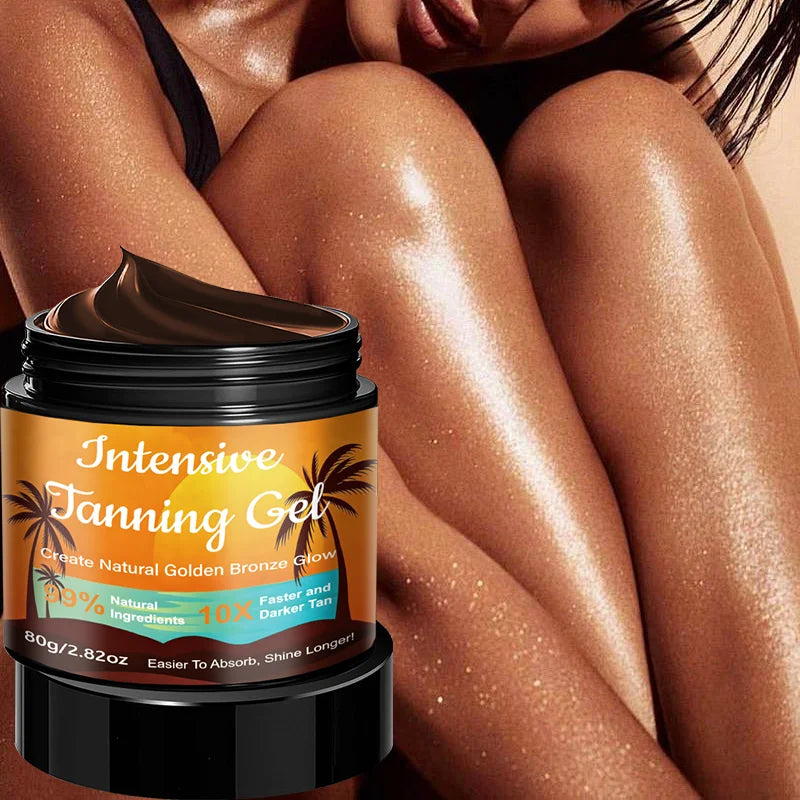 YUITIKUE Gel Autobronceador Intensivo 10X, Fórmula Natural de Bronceado Rápido para Lograr un Tono de Piel Dorado Bronceado Duradero