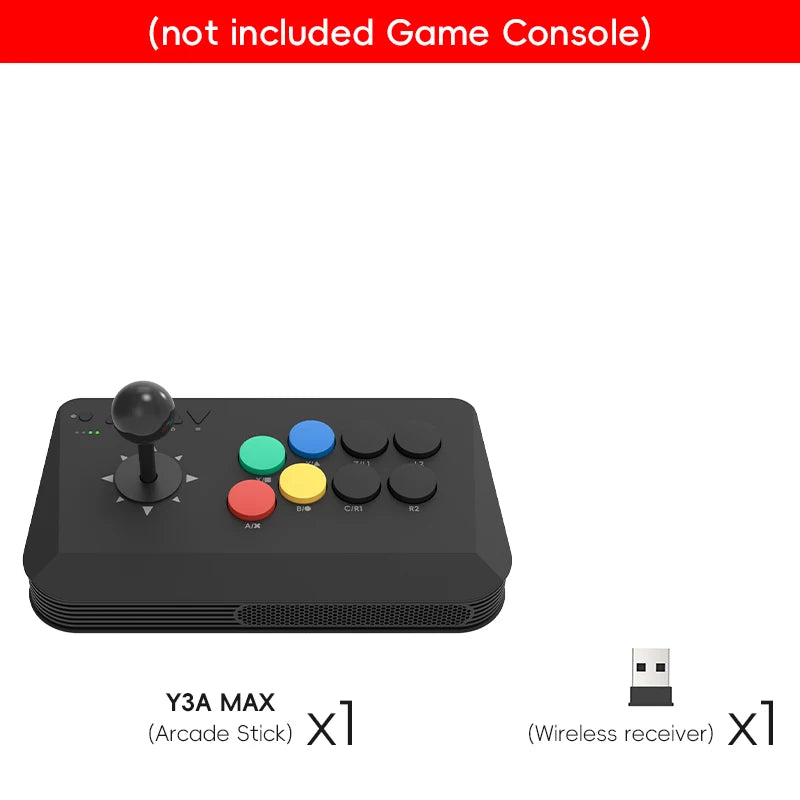 DATA FROG Y5A / Y3A MAX Arcade Stick para Switch 2 y Windows, Joystick Inalámbrico para Juegos de Arcade, Receptor 2.4G