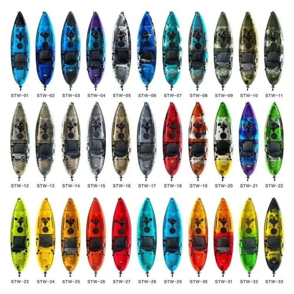 Kayak LLDPE portátil 2025 con canoa eléctrica impulsada por Pedal de carcasa dura dividida para Solo Tandem Lake Sea Adventures montaje Modular