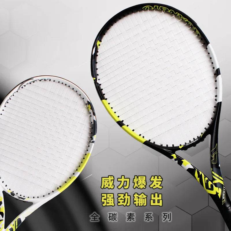 Raqueta de Tenis de Carbono Completo para Adultos, Estudiantes Universitarios, Hombres y Mujeres, Profesional, para Competencia