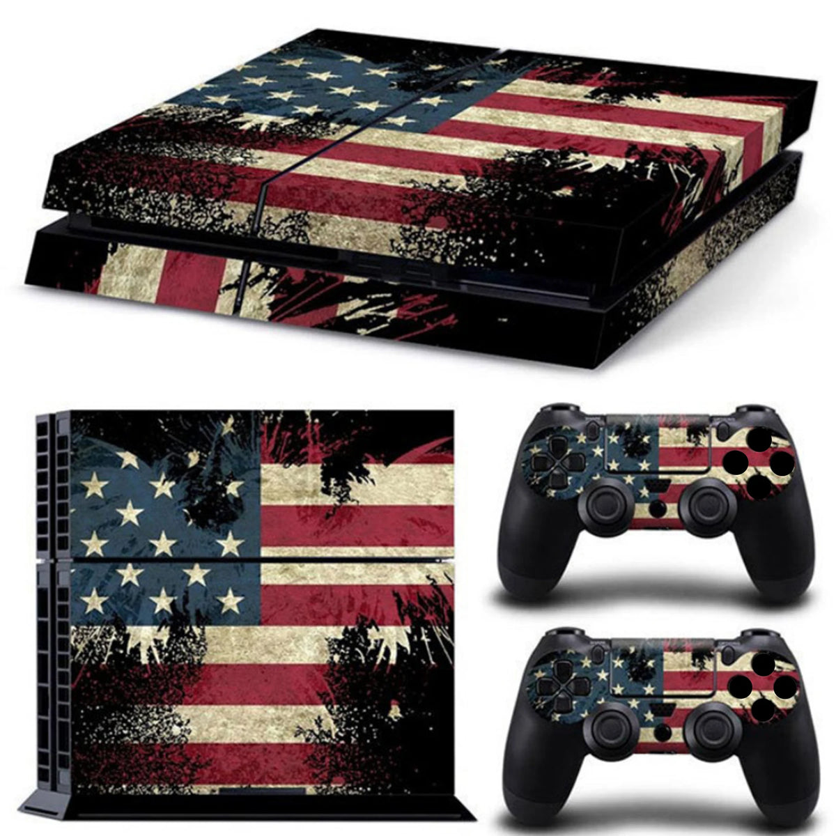 Compatible with PS4 Console Skin Sticker Decal Cover Wrap for Game Accessories Controller