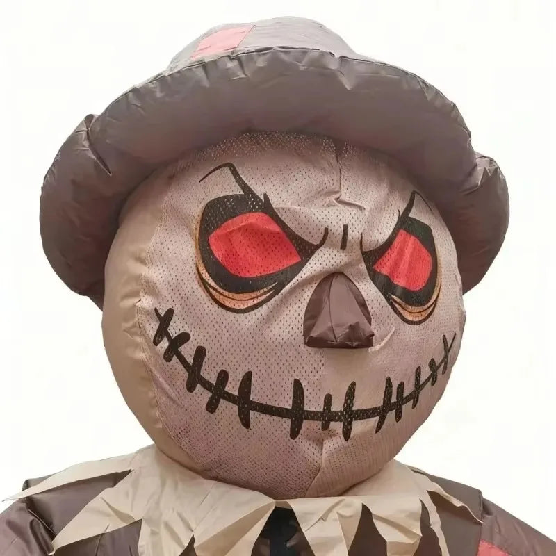 Disfraz inflable de espantapájaros de terror para Halloween, ideal para fiestas y reuniones. Disfraz de asesino de campo de trigo, perfecto para cosplay.