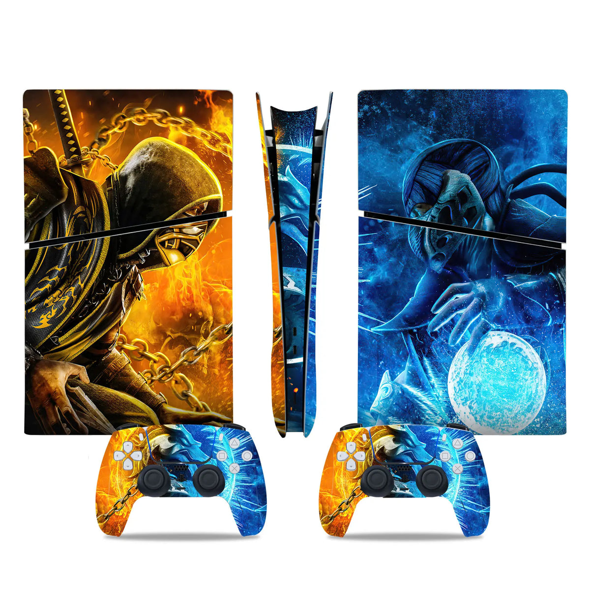 For PS5 Slim Digital Edition Console and 2 Controllers Geometry Design Skin PS5 Slim Digital Sticker Vinyl Wrap Cover Full Set