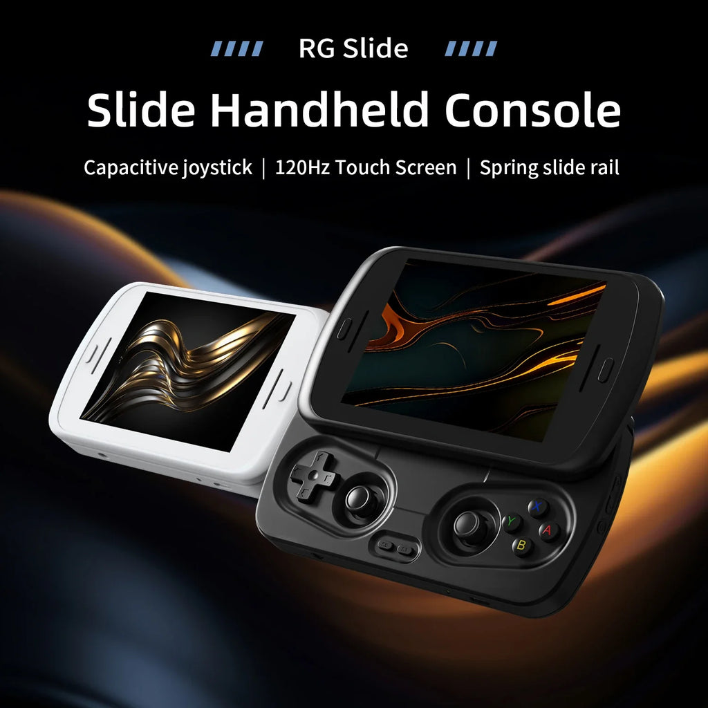 Consola de juegos portátil Anbernic RG Slide con Android, pantalla LTPS In-Cell de 4.7", joystick capacitivo, WIFI, Bluetooth y reproductor de videojuegos