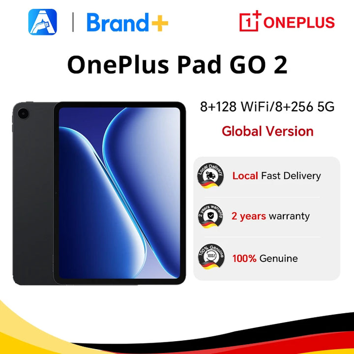 Versión global OnePlus Pad GO 2 8+128 GB WiFi, 8+256 5G, pantalla de 12,1 pulgadas y 2,8k, 10 050 mAh 33 W, OxygenOS 16, Wi-Fi 6, Bluetooth 5.4