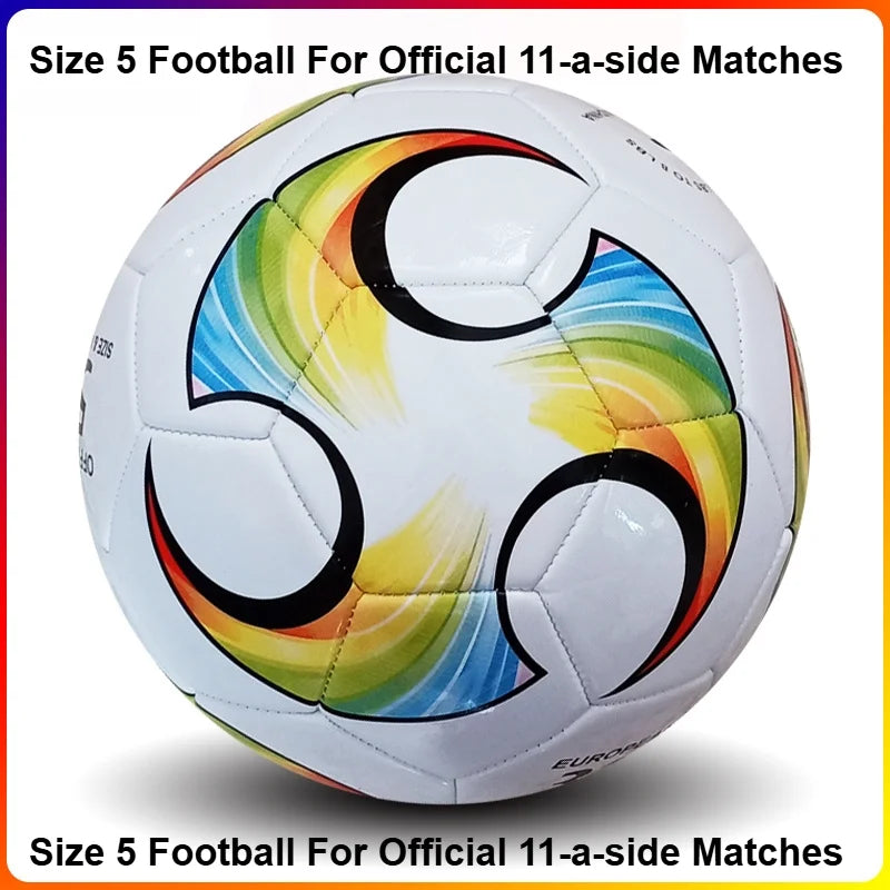 Balón de Fútbol Oficial de Entrenamiento Talla 4 Talla 5, PVC Premium Sin Costuras, Resistente al Desgaste, Regalo para Niños y Adultos, para Competencia Diaria