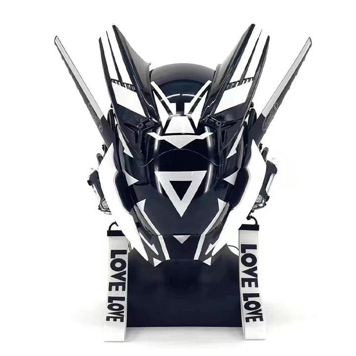 Máscara de casco nuevo Cyberpunk Samurai Robot Tech Shinobi especial Punk Techwear con luz Led máscara de Cosplay juguete niños regalo de Halloween ﻿