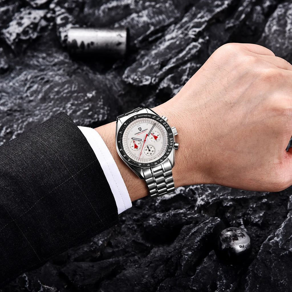 Reloj de lujo para hombre PAGANI DESIGN Moon 2026, cronógrafo de cuarzo, cristal de zafiro AR, mecanismo japonés VK63, reloj deportivo luminoso