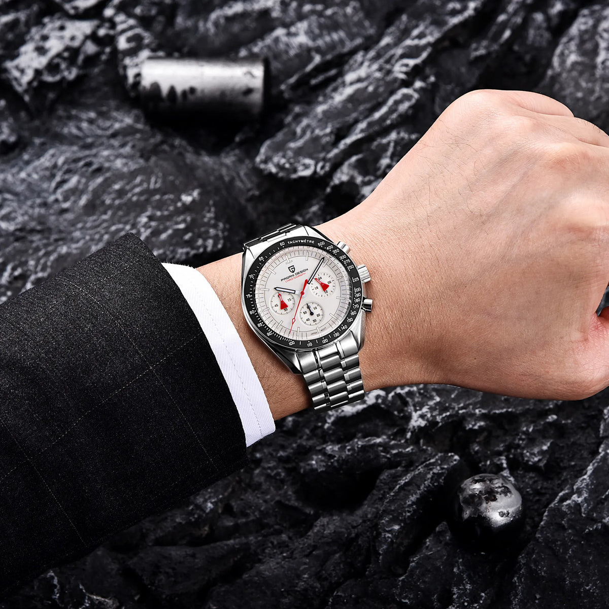 Reloj de lujo para hombre PAGANI DESIGN Moon 2026, cronógrafo de cuarzo, cristal de zafiro AR, mecanismo japonés VK63, reloj deportivo luminoso