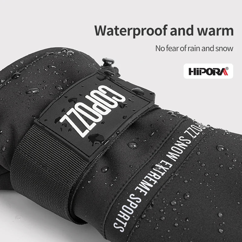 COPOZZ guantes de esquí de invierno impermeables mantener caliente Kevlar Material resistente al desgaste snowboard hombres mujeres guantes térmicos de nieve mitones