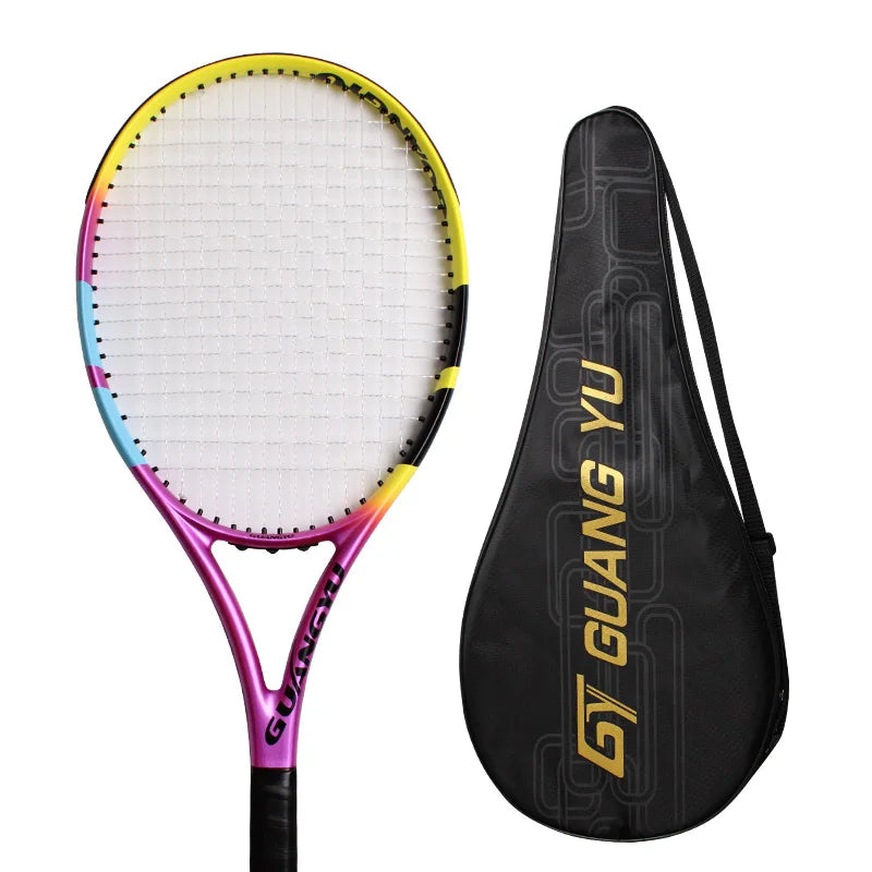 Raqueta de Tenis de Carbono Completo, Individual, Especial para Juego, Grado Profesional, Resistente a Impactos, Ultraligera, de Fibra de Carbono para Adultos